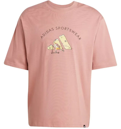adidas Codes Doodle Scooter Graphic Tee Warm Clay - authentic adidas product