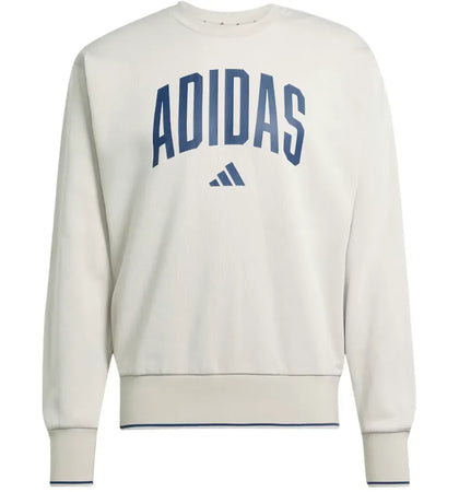 adidas Collegiate Sweatpants Beige Dark Blue - authentic adidas apparel