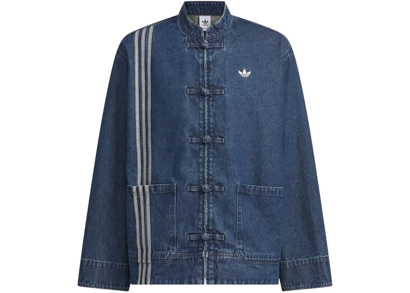 adidas CTT Oversized Chinese Track Top 3.0 Gender Neutral Jacket (Asian Sizing) Medium Blue Denim sneakers - authentic adi...