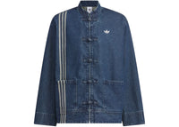 adidas CTT Oversized Chinese Track Top 3.0 Gender Neutral Jacket (Asian Sizing) Medium Blue Denim