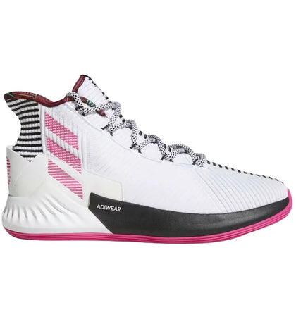 adidas D Rose 9 White Black Pink - authentic adidas sneakers