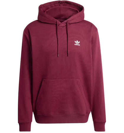 adidas Essential Loose Fleece Hoodie Maroon - authentic adidas apparel