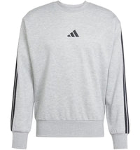 adidas Essentials 3-Stripes Fleece Sweatshirt Medium Grey Heather