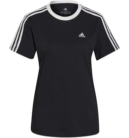 adidas Essentials 3-Stripes T-Shirt Black/White - authentic adidas apparel