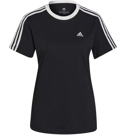 adidas Essentials 3-Stripes T-Shirt Black/White - authentic adidas apparel