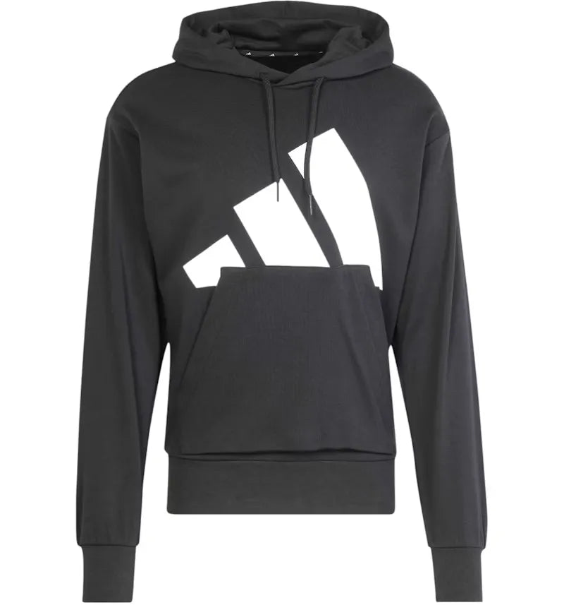 adidas Essentials Big Logo French Terry Hoodie Black/White - vue 360