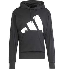 adidas Essentials Big Logo French Terry Hoodie Black/White - authentic adidas apparel