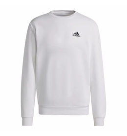 adidas Essentials Fleece Sweatshirt White/Black - authentic adidas apparel