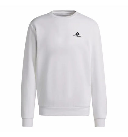 adidas Essentials Fleece Sweatshirt White/Black - authentic adidas apparel
