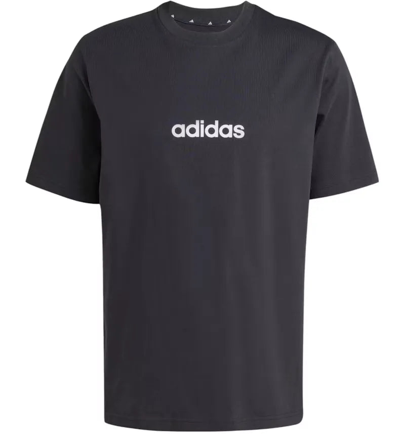 adidas Essentials Linear Single Jersey Tee Black/White - vue 360