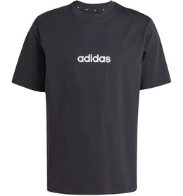 adidas Essentials Linear Single Jersey Tee Black/White - authentic adidas apparel