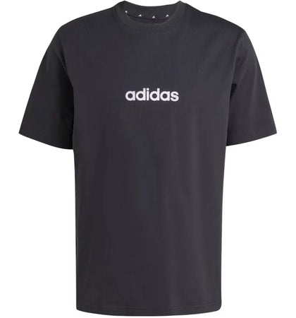 adidas Essentials Linear Single Jersey Tee Black/White - authentic adidas apparel