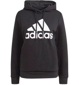 adidas Essentials Logo Fleece Hoodie Black/White - authentic adidas apparel