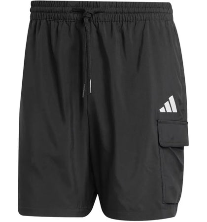 adidas Essentials Small Logo Cargo Chelsea Shorts Black White - authentic adidas apparel