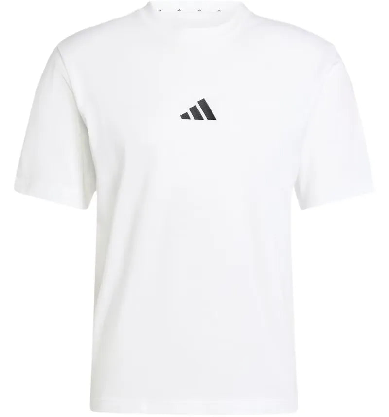 adidas Essentials Small Logo Single Jersey T-Shirt White/Black - vue 360