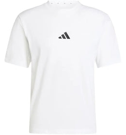 adidas Essentials Small Logo Single Jersey T-Shirt White/Black - authentic adidas apparel