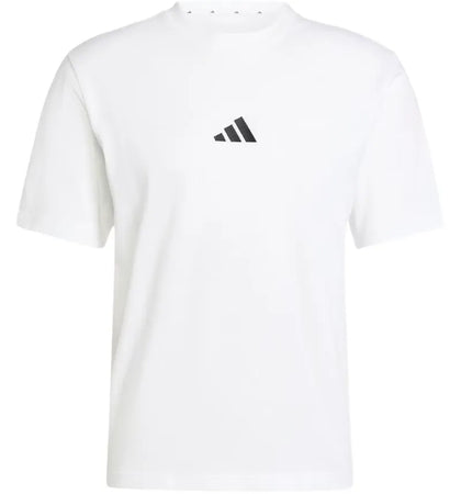 adidas Essentials Small Logo Single Jersey T-Shirt White/Black - authentic adidas apparel