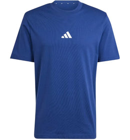 adidas Essentials Small Logo Single Jersey Tee Dark Blue White - authentic adidas apparel