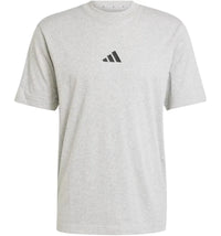 adidas Essentials Small Logo Single Jersey Tee Medium Grey Heather Black