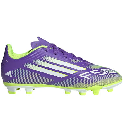 adidas F50 Club FG/MG Purple Rush Cloud White Lucid Lemon (GS) - authentic adidas sneakers
