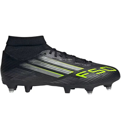 adidas F50 League Mid SG Core Black Iron Metallic Lucid Lemon - authentic adidas sneakers
