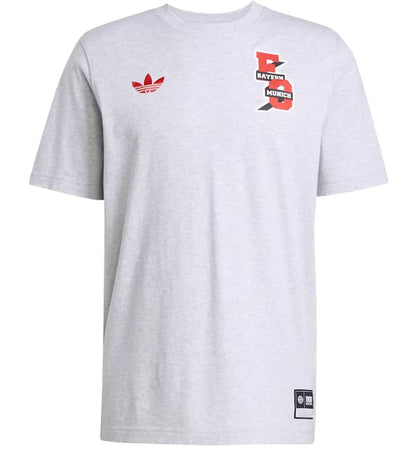 adidas FC Bayern Vrct Tee Light Grey Heather - authentic adidas product