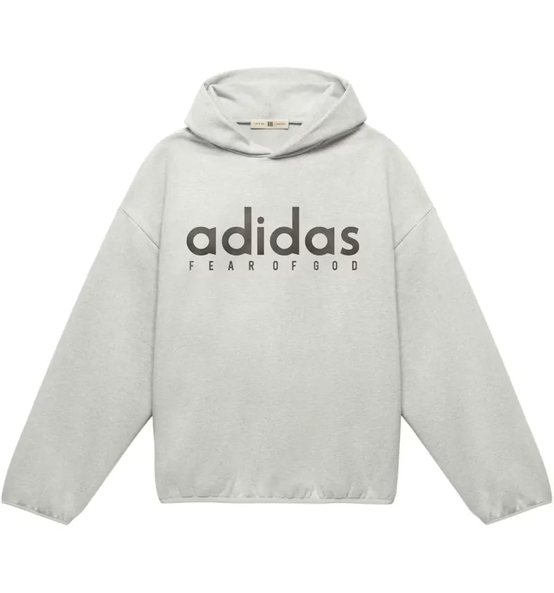 adidas Fear Of God Athletics Cotton Fleece Hoodie Medium Grey Heather - vue 360