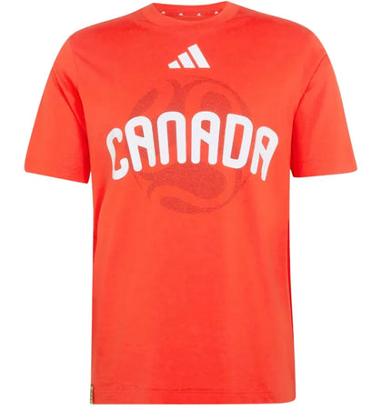 adidas FIFA World Cup 26 Canada T-Shirt Active Red - authentic adidas apparel