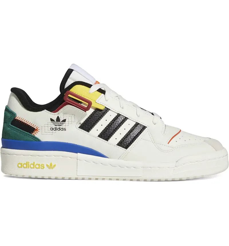 adidas Forum Exhibit Low White Multi - vue 360