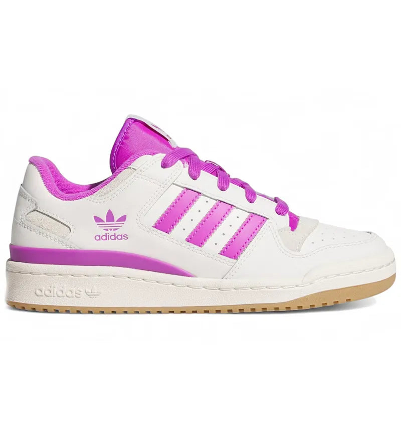 adidas Forum Low CL Cloud White Purple Burst Cream White (Women's) - vue 360