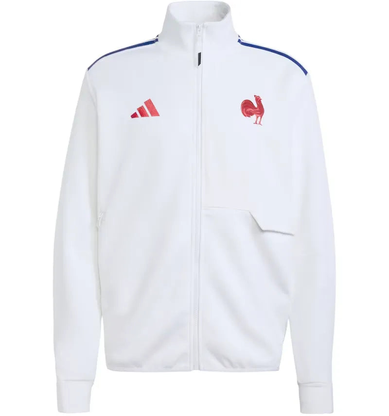 adidas France Rugby Anthem Jacket White - vue 360