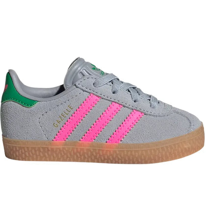 adidas Gazelle Comfort Closure Halo Silver Lucid Pink Green (TD) - authentic adidas sneakers