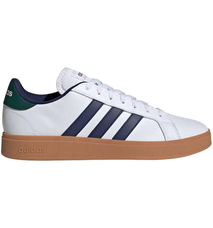 adidas Grand Court Base 2.0 Cloud White Dark Blue Collegiate Green - authentic adidas sneakers