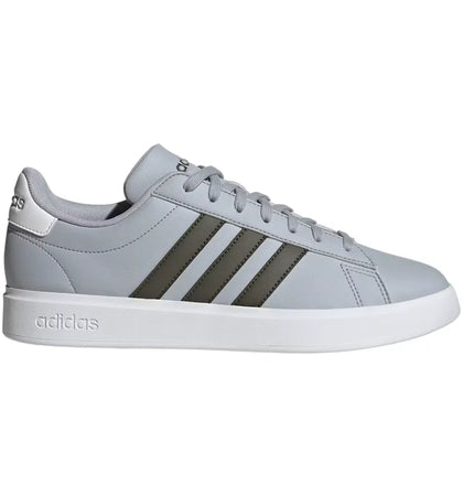 adidas Grand Court Halo Silver Shadow Olive Cloud White - authentic adidas sneakers