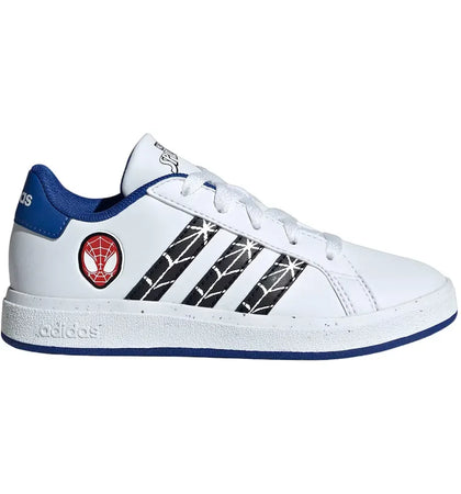 adidas Grand Court Marvel Spider-Man Cloud White Core Black Royal Blue (GS) - authentic adidas sneakers