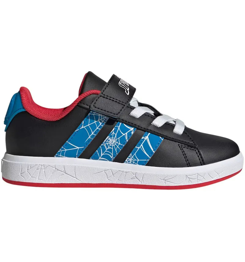 adidas Grand Court Spider-Man Core Black Bright Blue Pure Ruby (GS) - vue 360