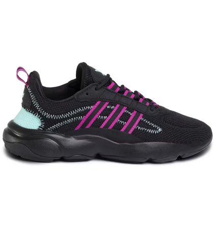 adidas Haiwee Black Vivid Pink Clear Aqua (Women's) - authentic adidas sneakers