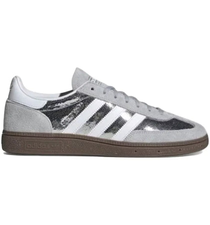 adidas Handball Spezial Silver White Cracked - authentic adidas sneakers
