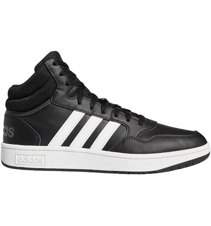 adidas Hoops 3.0 Mid Classic Vintage Core Black Cloud White Grey Six - authentic adidas sneakers
