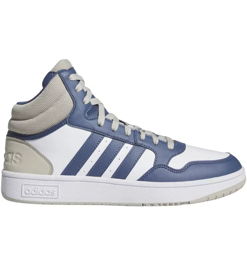 adidas Hoops 3.0 Mid Cloud White Preloved Blue Putty Grey - vue 360