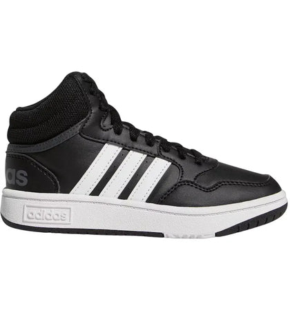 adidas Hoops Mid Core Black Cloud White Grey (GS) - authentic adidas sneakers