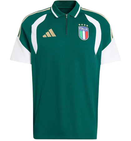 adidas Italy 2026 Tiro Polo Shirt Collegiate Green - authentic adidas apparel