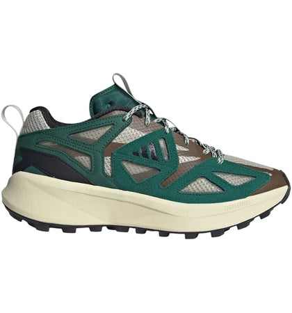adidas Kantai Trail Putty Grey Core Black Collegiate Green - authentic adidas sneakers