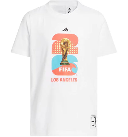 adidas Kids FIFA World Cup 26 Host City Los Angeles Graphic T-shirt White - authentic adidas apparel