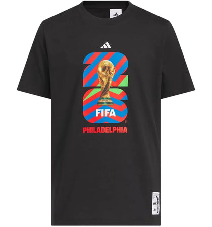 adidas Kids FIFA World Cup 26 Host City Philadelphia Graphic T-shirt Black - authentic adidas apparel