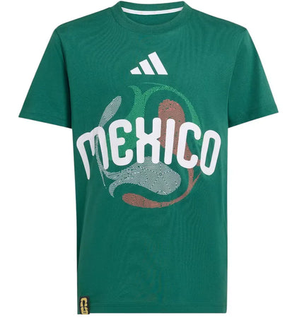 adidas Kids FIFA World Cup 26 Mexico T-Shirt Team Dark Green - authentic adidas apparel