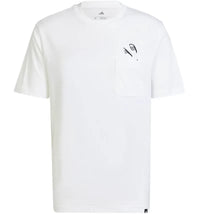 adidas Lounge Slides Graphic Pocket T-Shirt White