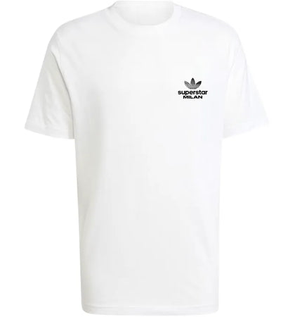 adidas Milan Superstar Graphic T-Shirt White - authentic adidas apparel