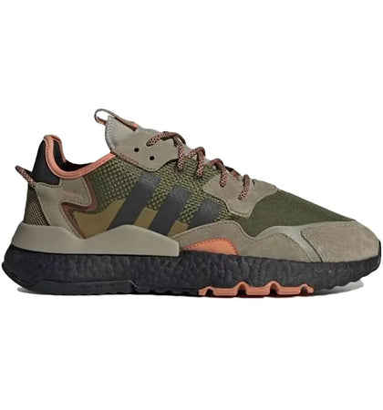 adidas Nite Jogger Brown Dark Green - authentic adidas sneakers