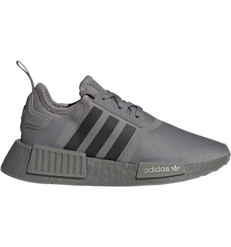 adidas NMD R1 Grey Core Black Silver Metallic (GS) - vue 360